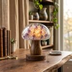 Verdant Living Amethyst Crystal Terrarium Mushroom Table Lamp - Image 3